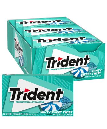 Trident Minty Sweet Twist Sugar Free Chewing Gum with Xylitol 14 Sticks 39 g - Buy Online on GoSupps.com