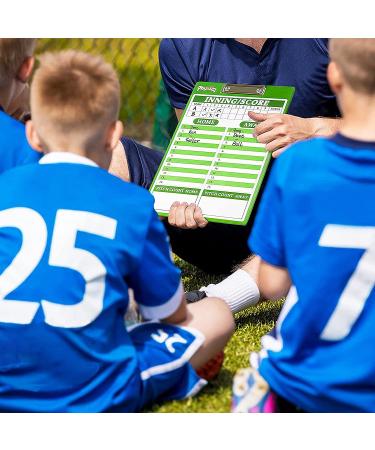 PHYSIZZ Dry Erase Baseball Coaches Clipboard - Double-Sided Coach Lineup Marker Board for Baseball & Softball - Buy Online on GoSupps.com