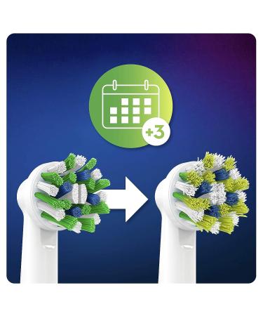 Oral-B Cross Action Electric Toothbrush Heads with CleanMaximiser Technology - Pack of 6, White - Angled Bristles for Deeper Plaque Removal - Buy Online on GoSupps.com