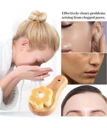 Caliee Manual Facial Cleansing Brush - Ultra Soft Wooden Face Brush for Men & Women - Exfoliator & Makeup Applicator for Deep Pore Cleaning | International Shipping Available - Buy Online on GoSupps.com