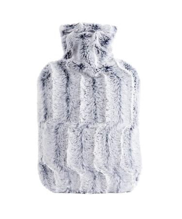 samply hot water bottle 2l with furry cover navy blue - Buy Online on GoSupps.com