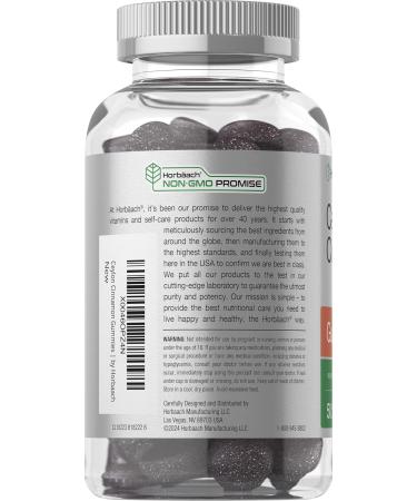 Horb ach Sugar Free Ceylon Cinnamon Gummies 2000mg | 50 Count | Vegan Non-GMO Gluten Free | Cinnamon & Vanilla Flavor 50 Count (Pack of 1) - Buy Online on GoSupps.com