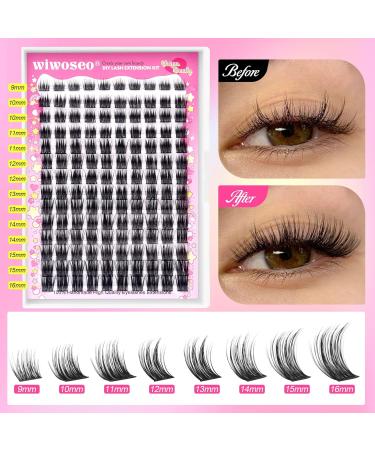 D Curl Cluster Lashes Kit with Lash Bond & Seal Glue - 9-16MM Individual Eyelash Extension Kit - Buy Online on GoSupps.com