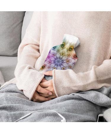 Peacock Feathers Hot Water Bottle - Colorful Rubber Pain Relief Bag for Cramps & Foot Warmer - Hot & Cold Therapy - Buy Online on GoSupps.com