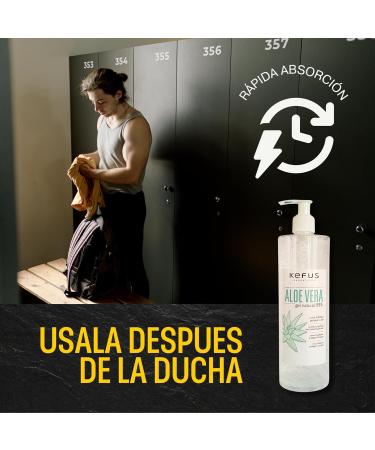  KEFUS Pure Natural Aloe Vera Gel 500ml Immediate absorption and pleasant non-greasy texture Nourishes hydrates refreshes and care - Buy Online on GoSupps.com