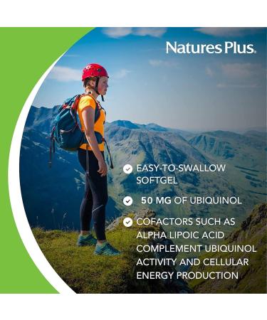NaturesPlus Beyond CoQ10 50 mg - High-Strength Ubiquinol Softgels for Overall Well-Being - 30 Servings - International Shipping Available - Buy Online on GoSupps.com