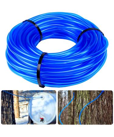 HolyMaji 100FT Maple Syrup Tubing Drop Lines Extractors Food Grade Maple Syrup Tapping Vacuum Tube Tree Sap Collection Hose Supplies for Organic Maple Syrup 100'