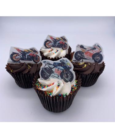 Shop Moto GP Motorcycles Edible Cupcake Toppers - Ducati Honda Yamaha Mix | International Shipping Available - Buy Online on GoSupps.com