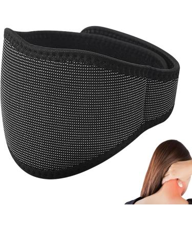 Rolempon Heated Neck Wrap - Magnetic Support for Fatigue Relief | Portable Wormwood Neck & Shoulder Protector - Unisex Black - Buy Online on GoSupps.com