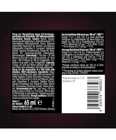 ESN Ultra Vitamin Syrup - Sour Cherry 65ml | Vitamins for 6L Ready-to-Drink Beverage | International Shipping - Buy Online on GoSupps.com