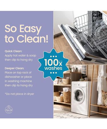 Harps&Seb Reusable Swedish Dishcloths Super Absorbent 6 Pack with Hanging Clips - Odorless Non Scratch Cellulose & Cotton Dish Towels for Kitchen - Washable & Eco-Friendly - Give Me Lemons - Buy Online on GoSupps.com