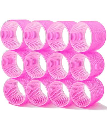 Super Jumbo Hair Rollers, 12 Pack Self Grip Salon Hairdressing Curlers, Hair Curlers Sets, DIY Curly Hairstyle for Long Hair , Colors May Vary, Jumbo Plus