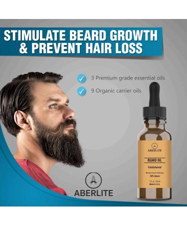 Aberlite Beard Oil for Men - Ultimate Growth & Moisturizer | Softens Coarse Hair - Perfect for Black Men - Buy Online on GoSupps.com