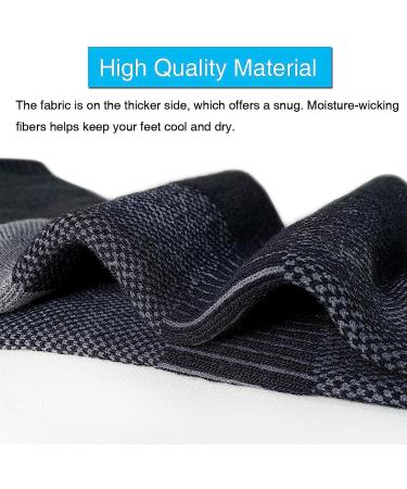 APTYID Men's Moisture Control Cushioned Crew Work Boot Socks - 6 Pairs, Size 9-12, Black - Buy Online on GoSupps.com