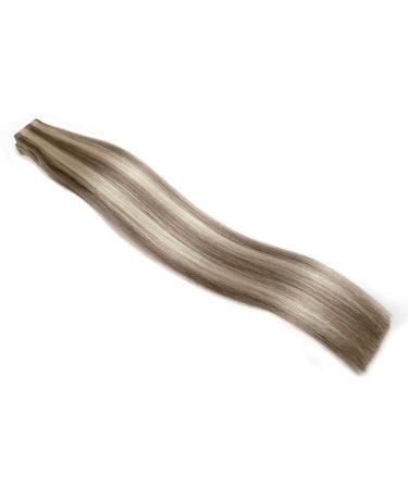 Hotlulana Tape In Extensions - 22 Inch Real Hair Chestnut Brown to Blonde Highlights (#P6/613) - 100% Natural Invisible Skin Weft - 20 Pack - Buy Online on GoSupps.com