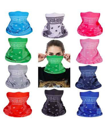 Cutewing Multi Headwear Tube Bandanas Seamless Neck Gaiter Face Mask Magic Scarf Headband Balaclava Gator Masks Sweatband No14