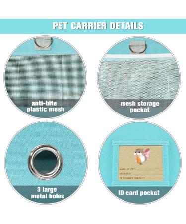 Small Pet Carrier Bag - Portable Guinea Pig, Hamster, Hedgehog Cage - Breathable Travel Handbag for Birds, Rats, Bunnies - Blue - Buy Online on GoSupps.com