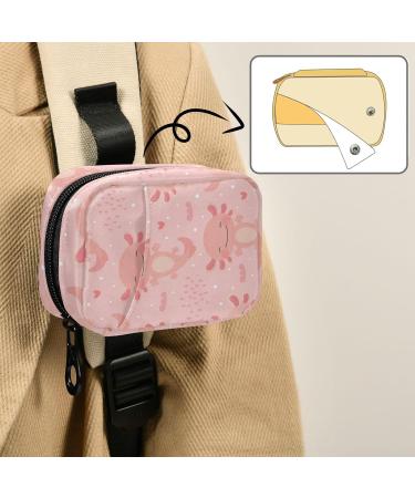 Pfrewn 7-Day Axolotl Kawaii Pill Organizer Case - Portable Pink Travel Vitamin & Medicine Holder with Zipper - Buy Online on GoSupps.com