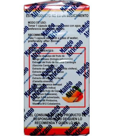 Mango Africano Master Magic African Mango 500mg 30 Capsules Natural Weight Loss Dietary Supplement - Buy Online on GoSupps.com