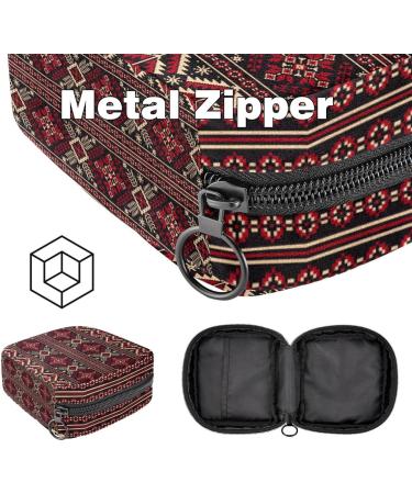 Large Flower Pattern Storage Bags for Women's Bandages & Menstrual Products - Zippered Pocket for Tampons Panty Liners & More - Stylish Pink & Multicolored Design - Buy Online on GoSupps.com