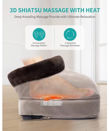 Nekteck Shiatsu Foot Massager with Heat- 2-in-1 for Feet and Back - Home and Office Use - Buy Online on GoSupps.com