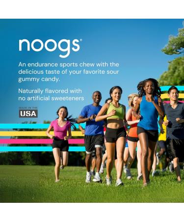 Noogs Lemon Zinger + Blue Raspberry Blast Sour Energy Chews Bundle - Electrolyte Energy Gummies - 24 Total Packs - Buy Online on GoSupps.com