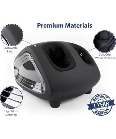 Zyllion Foot Massager with Heat - Shiatsu Rolling Kneading Massage for Deep Tissue Relief | Neuropathy & Plantar Fasciitis | ZMA-21BK Black - Buy Online on GoSupps.com