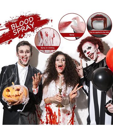 Fake Blood Makeup Spray & Capsules Set for Halloween - Realistic Vampire Zombie Cosplay Kit (2 Pcs) - Buy Online on GoSupps.com