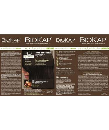 Buy BioKap Nutricolor Delicato Permanent Rapid Hair Dye 4.0 Natural Brown - International Shipping Available - 4.5 fl. oz - Buy Online on GoSupps.com