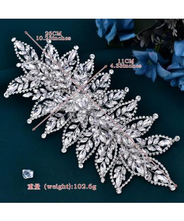 ULAPAN Rhinestone Bridal Headband - Silver Wedding Hair Accessories for Women and Girls - Buy Online on GoSupps.com