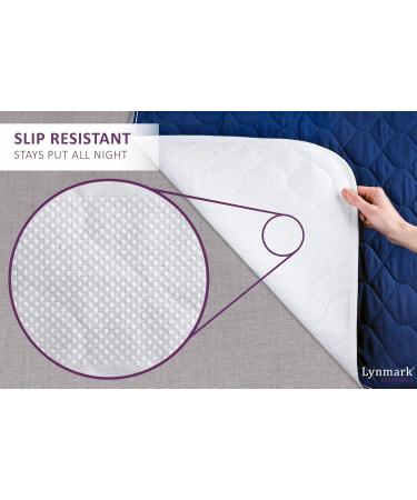 Eco-Tex Certified Protective Film for Double Bed | Non-Slip Absorbent 2L Bed Sheet for Incontinence & Bedwetting Navy Blue - Buy Online on GoSupps.com