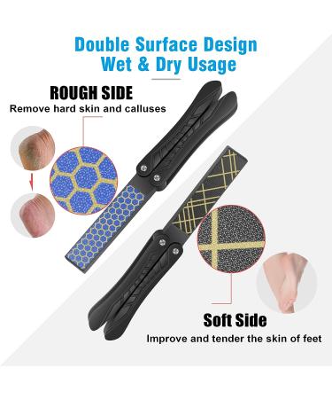 Nano Glass Foot File: Foldable Foot Scrubber for Callus Removal | 2-Sided Foot Rasp for Smoothing Rough Skin | Crystal Pedicure Tool Portable for Travel - Buy Online on GoSupps.com