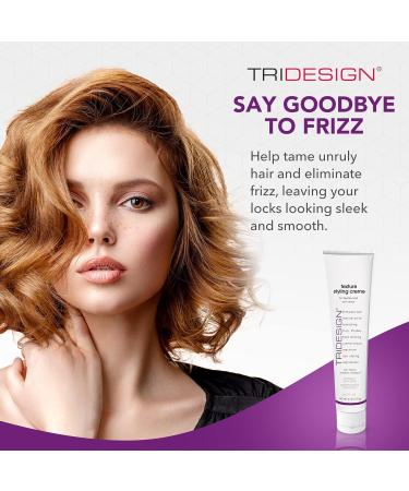 TRIDESIGN Texture Styling Creme - Anti-Frizz Hair Smoothing Cream for Men & Women | 6oz Hair Styling Product with Topical Nutrition Complex - Buy Online on GoSupps.com