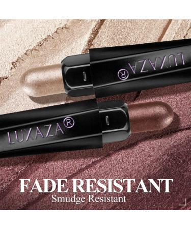 LUXAZA 6PCS Pink Brown Eyeshadow Stick Makeup Set | Metallic, Matte, Shimmer | Cream Eye Shadow Pencil Crayon | Eyeliner, Highlighter, Brightener | Champagne Mauve - Buy Online on GoSupps.com