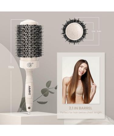 Buy Aimike 53mm Round Brush for Blow-Drying - Antistatic Hairbrush with Nano Ionen Tech Wild Boar Bristles & Nylon for Perfect Curls & Smoothing - Ideal for Hairdressers - Buy Online on GoSupps.com