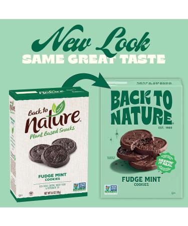 Back to Nature - Fudge Mint Cookies - Real Ingredients like Wheat Flour - Vegan, Non-GMO - Seriously Tasty Snacking - 5.5 Ounce (Pack of 6) - Buy Online on GoSupps.com