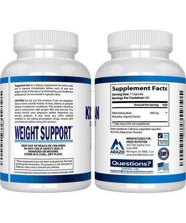 White Kidney Bean Extract - Pure Carb Blocker & Fat Absorber for Weight Support by Arazo Nutrition - Buy Online on GoSupps.com