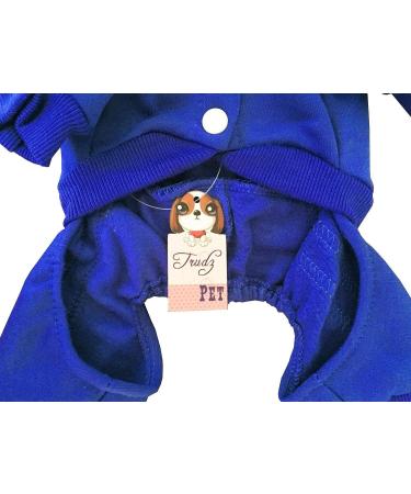 Football MVP Dog Hoodie - Blue Fleece Sweater for Small to Large Dogs and Cats - Buy Online on GoSupps.com