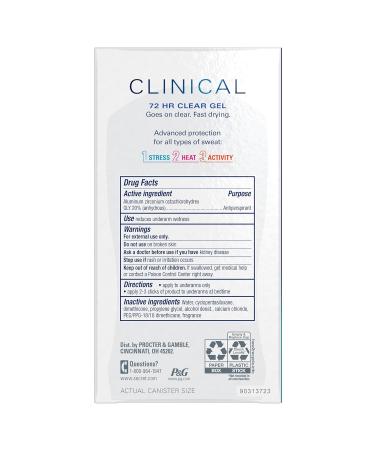 Buy Secret Clinical Strength Clear Gel Antiperspirant & Deodorant for Women - Completely Clean 1.6 oz (Pack of 3) - International Shipping Available - Buy Online on GoSupps.com