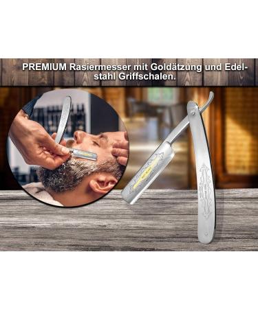 Luxury Gold Etched Razor with Stainless Steel Handles - Premium Shaving Experience | International Shipping Available - Buy Online on GoSupps.com