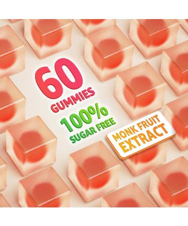 Organic Vitamin C Gummies 120mg for Adults, Sugar Free, Daily Immune Defense, Raw Antioxidant, 100% Whole Food Chewable Vitamin C Supplement from 1200mg Berries & Fruits for Collagen, Vegan, 60 Counts 60 Count (Pack of 1) - Buy Online on GoSupps.com