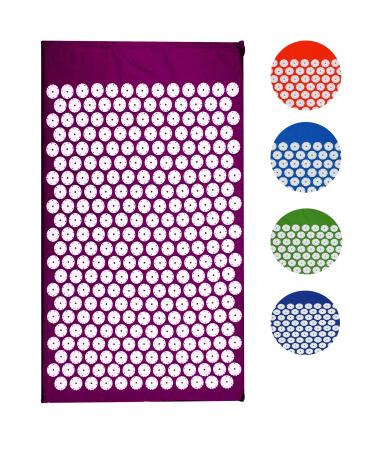 Acupressmate Massage mat nail mat acupuncture 75x44 cm (purple): relaxation pain relief and pure recovery for body and mind violet