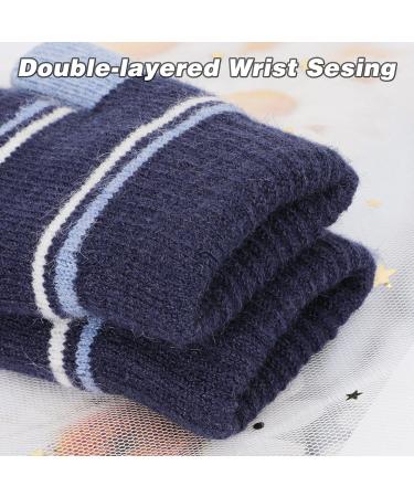 QKURT Toddler Knitted Mittens - 3 Pairs - Thick Fleece Lined Full Finger Gloves for Boys and Girls - Buy Online on GoSupps.com