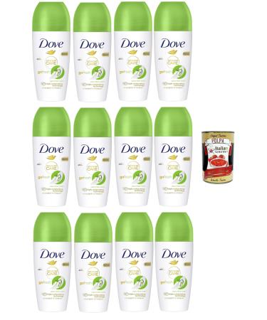 Italian Gourmet E.R. Dove Roll-On Advanced Care Anti-Deodorant Anti-Demineralizing Formula Sensitive Triple Action Moisturizing 48-Hour Protection 12 x 50ml + Italian Gourmet Polpa 400g