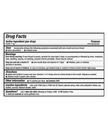 Halls Breezers Cool Berry Throat Drops - 300 Drops, 25 Count x 12 Packs - Buy Online on GoSupps.com