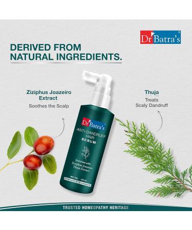 Dr Batra's Anti-Dandruff Hair Serum - Natural Extracts for Healthy Scalp | Paraben & Sulfate Free (125 ml - Buy Online on GoSupps.com