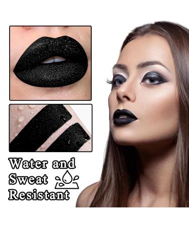 Black Matte Lipstick - Highly Pigmented Non-Stick Cup Gloss for Halloween & Cosplay | Moisturizing Waterproof Eye Black Stick for Sports - Buy Online on GoSupps.com