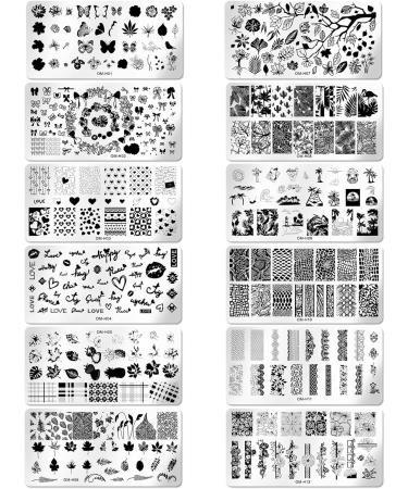 Nail Art Stamping Plate for Valentine's Day Flower Butterfly & Vine Designs | Perfect for Creative Nail Art - Buy Online on GoSupps.com