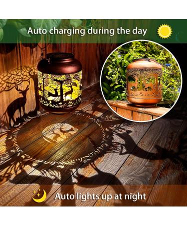 Hummingbird Solar Lanterns Outdoor Waterproof Hanging Solar Lights Hummingbird Gifts for Women Men Metal Bird Decorative LED Lanterns for Yard Patio Lawn Tabletop Pathway Landscape Garden Deer Hummingbird - Buy Online on GoSupps.com