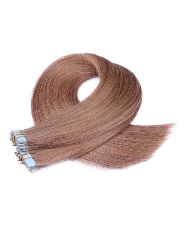 Tape in - On hair extensions - # 10 - light brown - 60cm - 60 Tresses each 4cm wide / 2.5g - 100% remy real hair hair extension / extension with adhesive tape Tress by Novon hair extent 60 tresses - 60cm / 2.5g 150g each